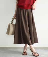 FKHJD30170 MK MICHEL KLEIN(MK ミッシェルクラン) [洗える]起毛サテンマーメイドシルエットスカート グレージュ
