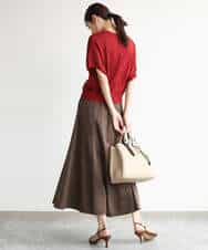 FKHJD30170 MK MICHEL KLEIN(MK ミッシェルクラン) [洗える]起毛サテンマーメイドシルエットスカート グレージュ