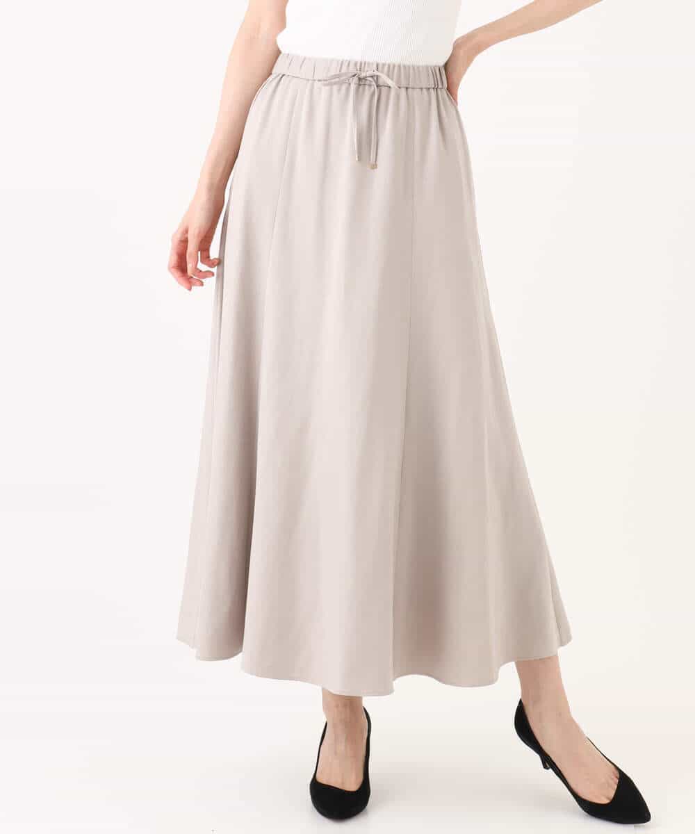 FKHJD30170 MK MICHEL KLEIN(MK ミッシェルクラン) [洗える]起毛サテンマーメイドシルエットスカート グレージュ