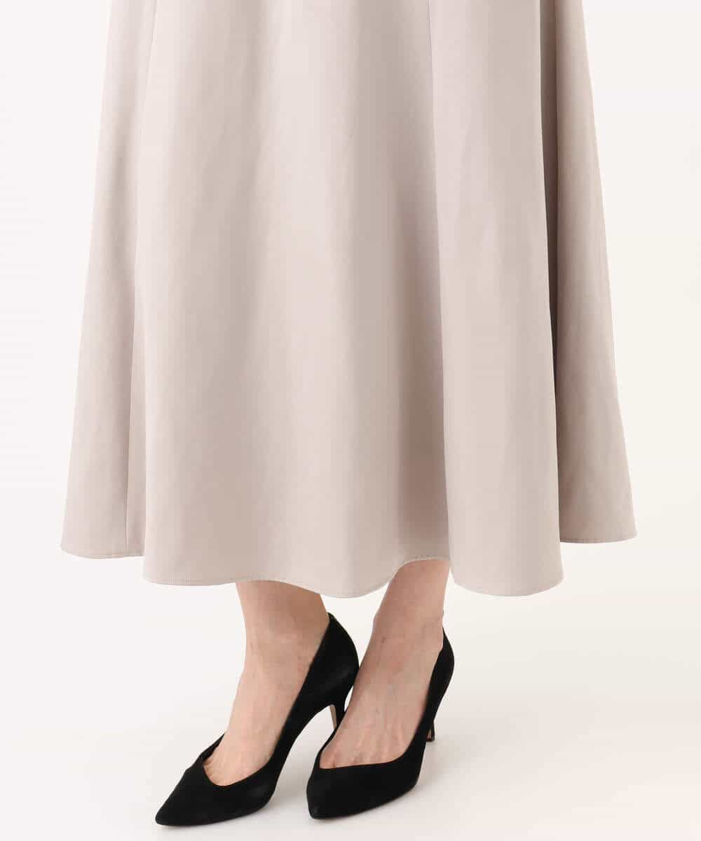 FKHJD30170 MK MICHEL KLEIN(MK ミッシェルクラン) [洗える]起毛サテンマーメイドシルエットスカート グレージュ