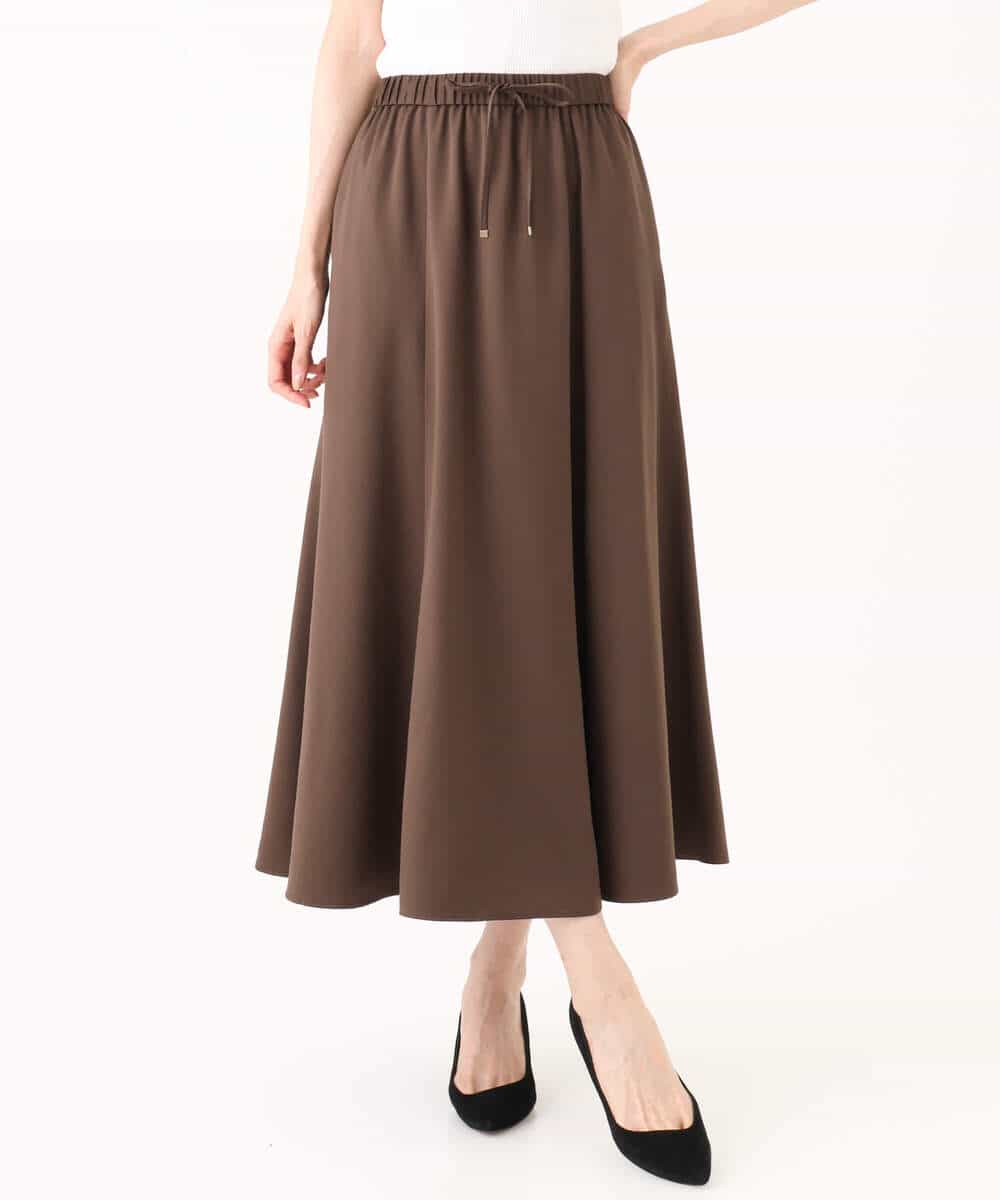 FKHJD30170 MK MICHEL KLEIN(MK ミッシェルクラン) [洗える]起毛サテンマーメイドシルエットスカート グレージュ