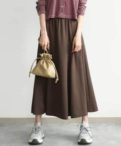 FKHJD30170 MK MICHEL KLEIN [洗える]起毛サテンマーメイドシルエットスカート