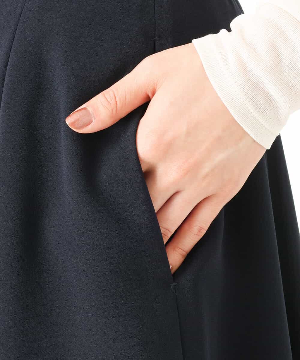 FKHJP39150 MK MICHEL KLEIN(MK ミッシェルクラン) セミマーメイドスカート/洗える ネイビー