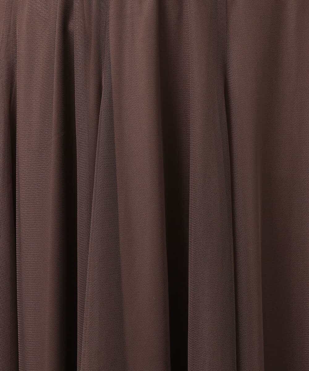 FKHJS30160 MK MICHEL KLEIN(MK ミッシェルクラン) ボリュームチュールフレアスカート/洗える グレー