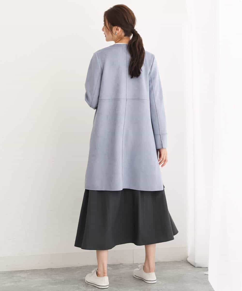 FKHJS32150 MK MICHEL KLEIN(MK ミッシェルクラン) ギャザーフレアスカート/洗える オリーブ