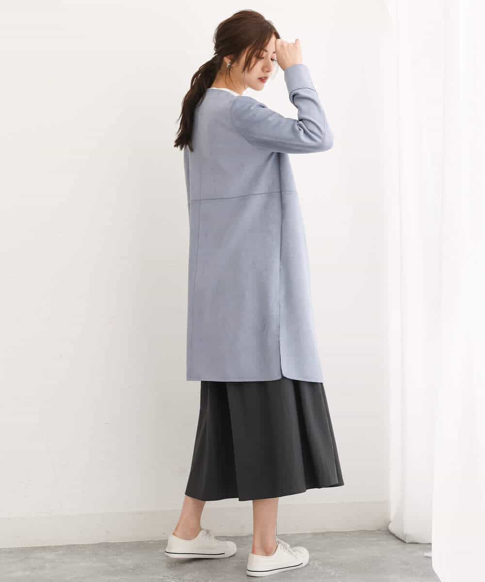 FKHJS32150 MK MICHEL KLEIN(MK ミッシェルクラン) ギャザーフレアスカート/洗える オリーブ