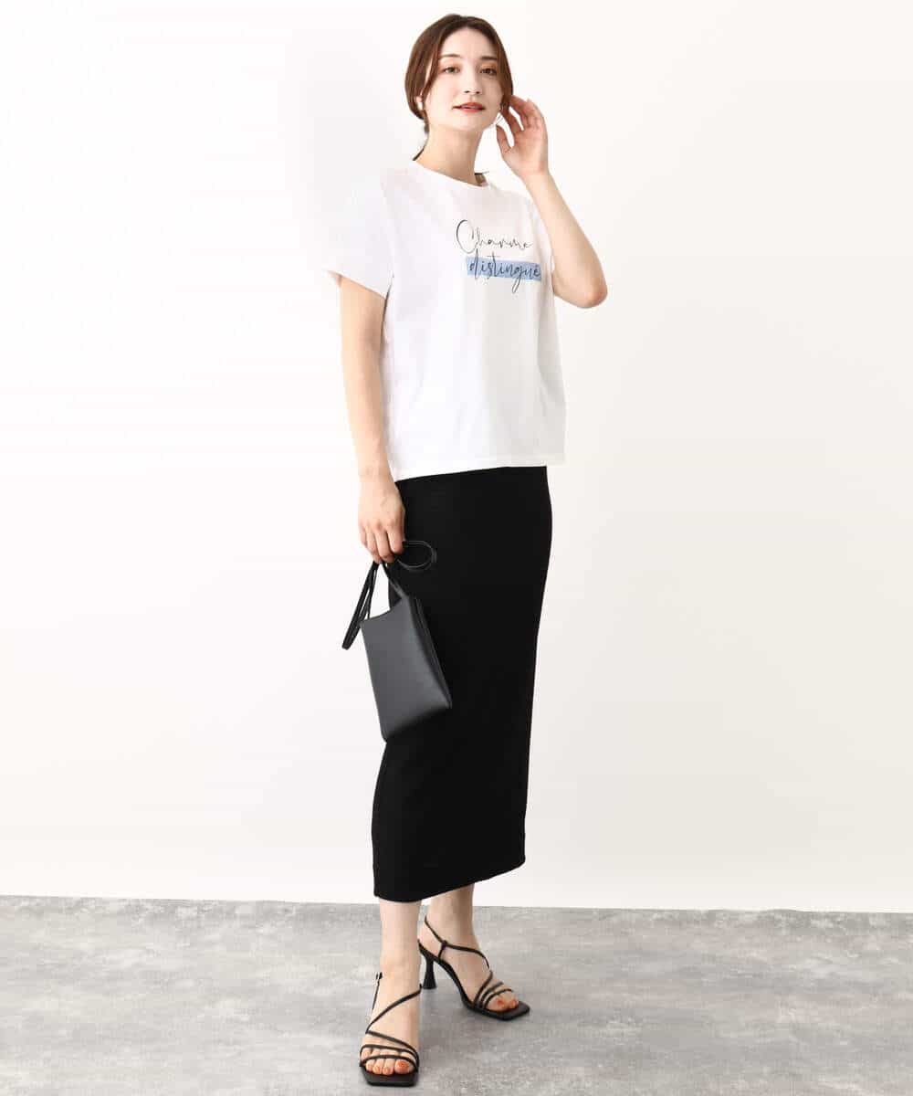 FKHJV01140 MK MICHEL KLEIN(MK ミッシェルクラン) ポコポコナロースカート/洗える アイボリー