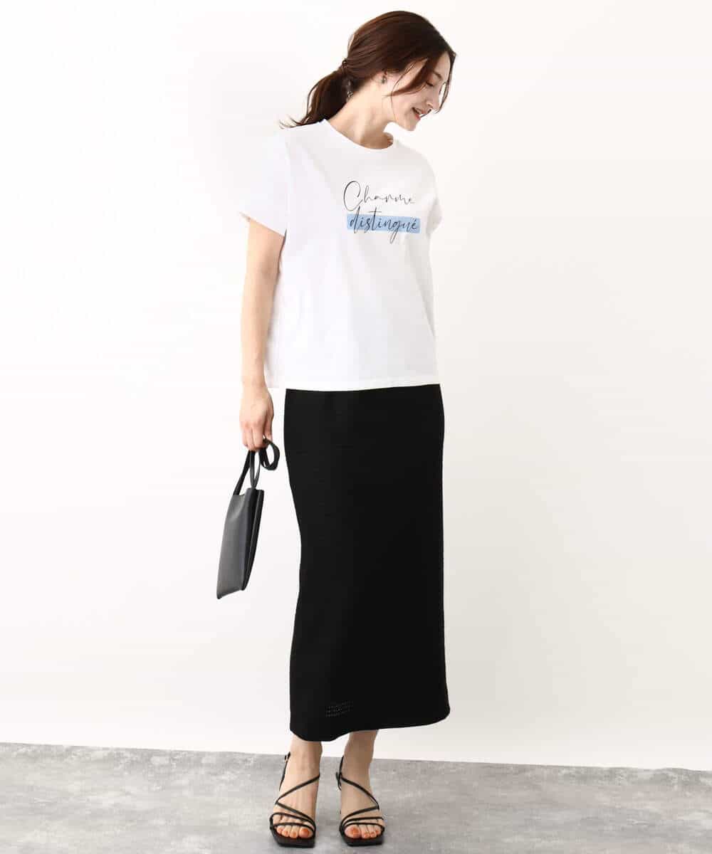 FKHJV01140 MK MICHEL KLEIN(MK ミッシェルクラン) ポコポコナロースカート/洗える アイボリー