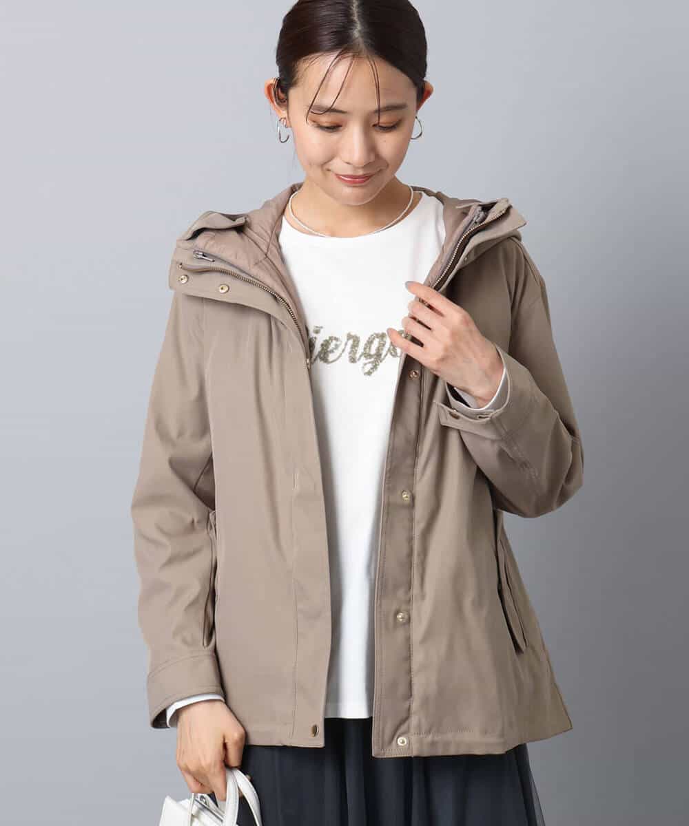 FKJAD35310 MK MICHEL KLEIN(MK ミッシェルクラン) ダウンライナー付きマルチwayブルゾン/撥水加工 ライトグレー