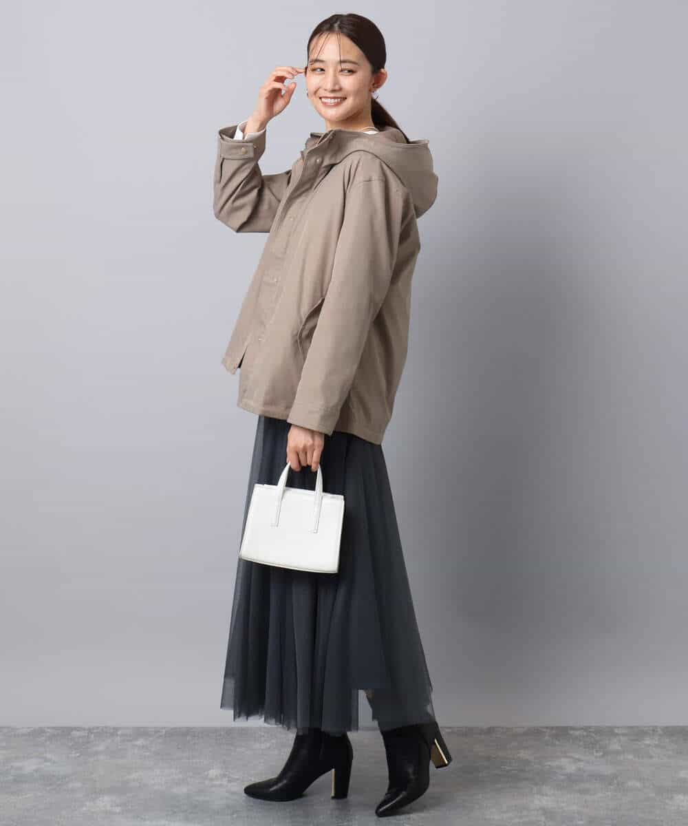 FKJAD35310 MK MICHEL KLEIN(MK ミッシェルクラン) ダウンライナー付きマルチwayブルゾン/撥水加工 ライトグレー