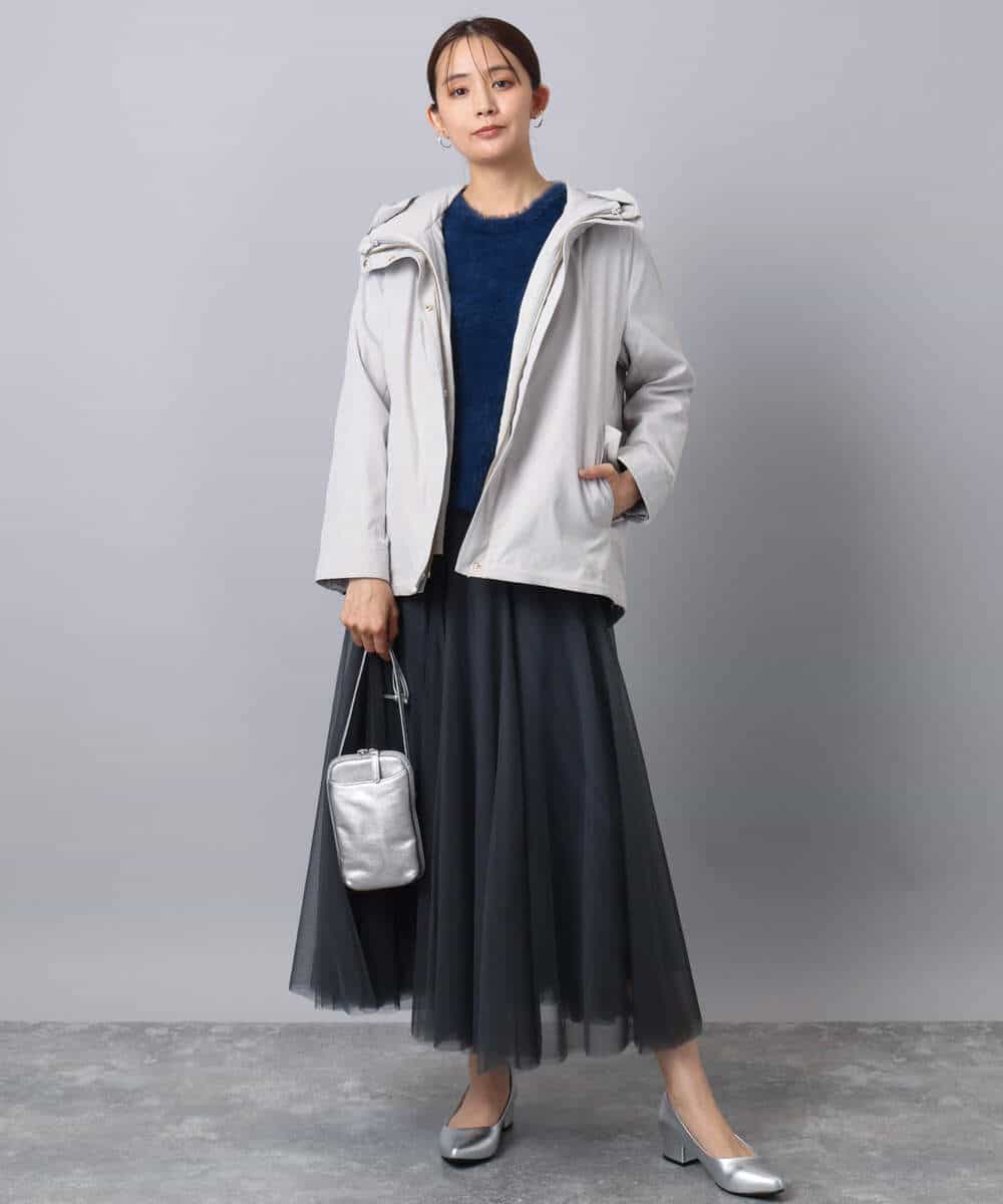 FKJAD35310 MK MICHEL KLEIN(MK ミッシェルクラン) ダウンライナー付きマルチwayブルゾン/撥水加工 ライトグレー