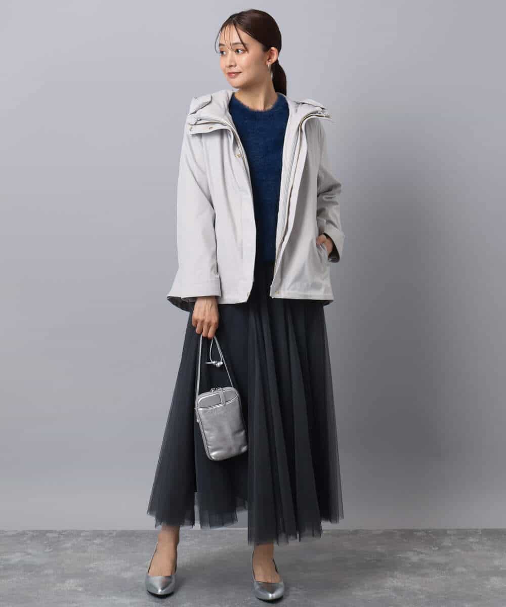 FKJAD35310 MK MICHEL KLEIN(MK ミッシェルクラン) ダウンライナー付きマルチwayブルゾン/撥水加工 ライトグレー