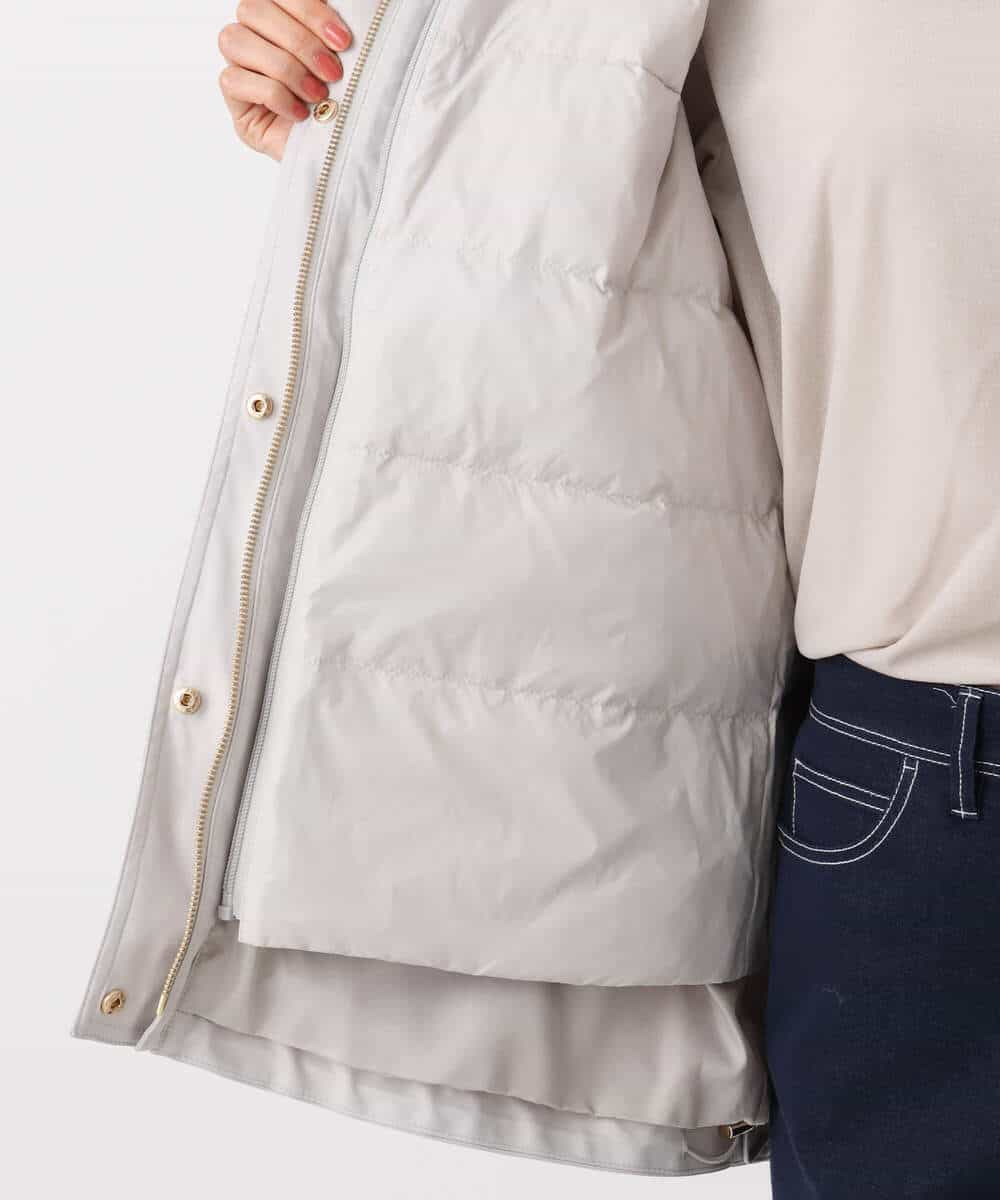 FKJAD35310 MK MICHEL KLEIN(MK ミッシェルクラン) ダウンライナー付きマルチwayブルゾン/撥水加工 ライトグレー