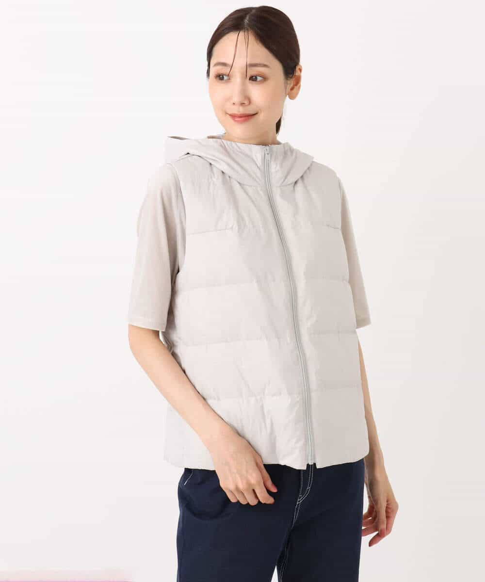 FKJAD35310 MK MICHEL KLEIN(MK ミッシェルクラン) ダウンライナー付きマルチwayブルゾン/撥水加工 ライトグレー