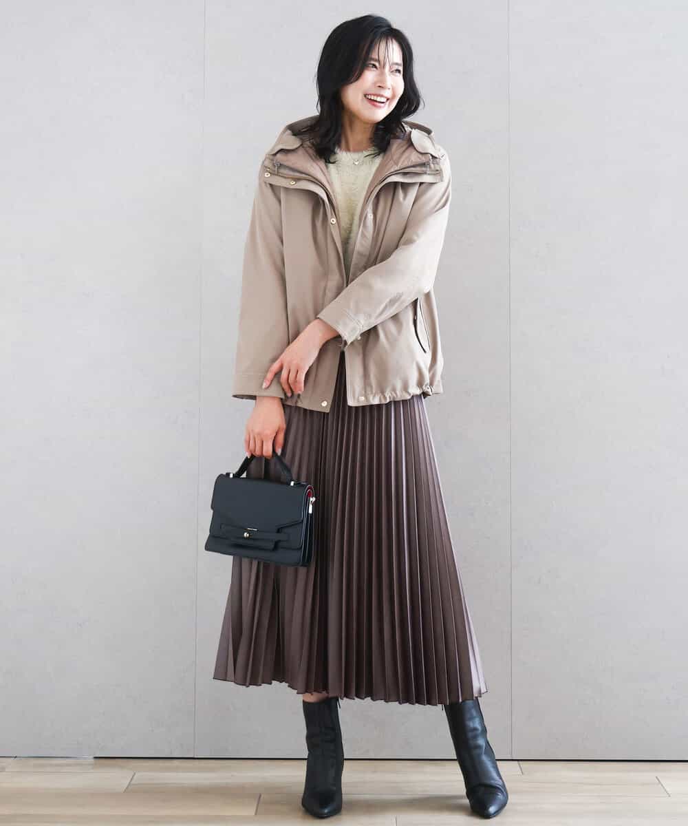 FKJAD35310 MK MICHEL KLEIN(MK ミッシェルクラン) ダウンライナー付きマルチwayブルゾン/撥水加工 ライトグレー