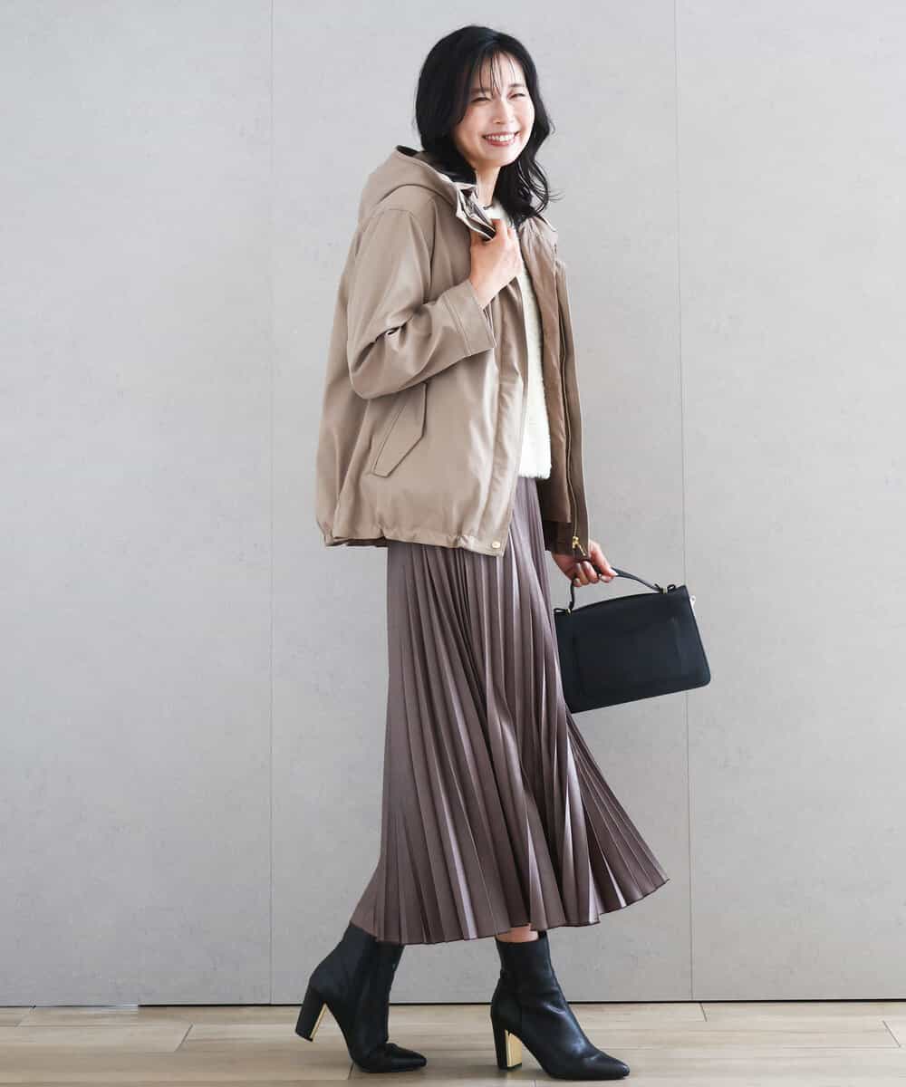 FKJAD35310 MK MICHEL KLEIN(MK ミッシェルクラン) ダウンライナー付きマルチwayブルゾン/撥水加工 ライトグレー