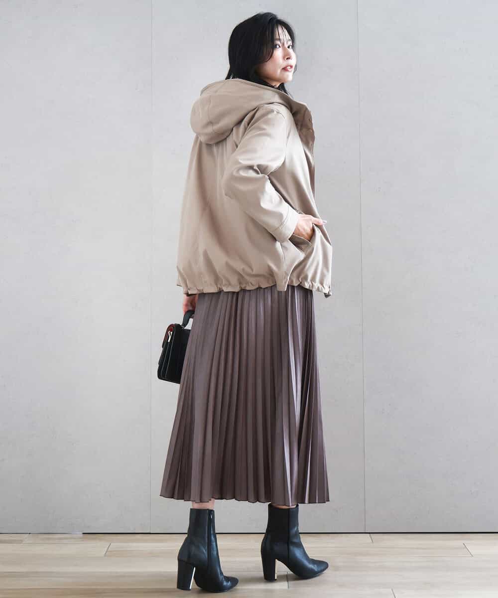 FKJAD35310 MK MICHEL KLEIN(MK ミッシェルクラン) ダウンライナー付きマルチwayブルゾン/撥水加工 ライトグレー