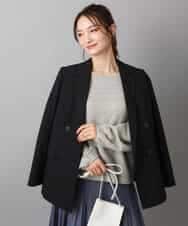 FKJAD40270 MK MICHEL KLEIN(MK ミッシェルクラン) スムースリバー ミドル丈コート ネイビー