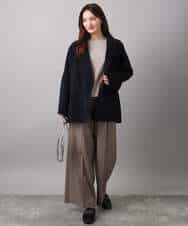 FKJAD40270 MK MICHEL KLEIN(MK ミッシェルクラン) スムースリバー ミドル丈コート ライトグレー