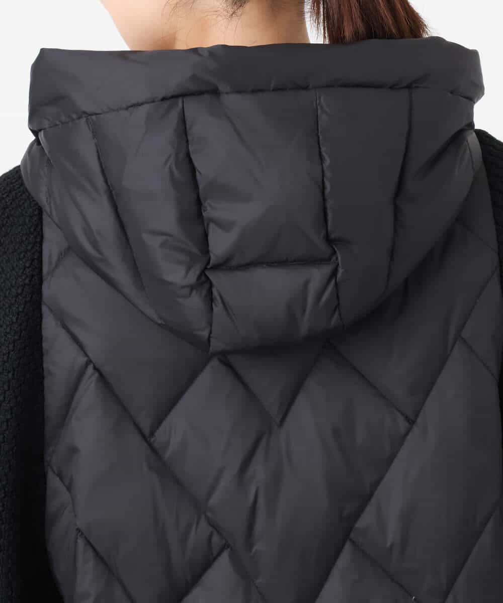 FKJAD44330 MK MICHEL KLEIN(MK ミッシェルクラン) ニットスリーブダウンブルゾン ブラック