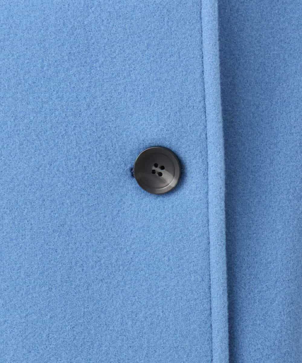 FKJAD54380 MK MICHEL KLEIN(MK ミッシェルクラン) エアリアルウール スタンドカラーショートコート ブルー