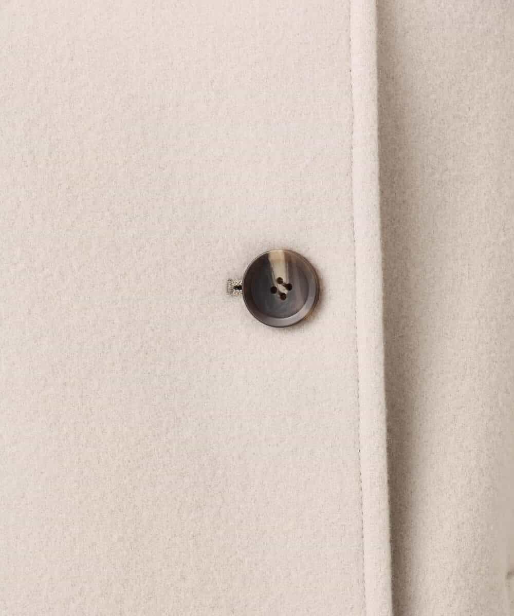 FKJAD54380 MK MICHEL KLEIN(MK ミッシェルクラン) エアリアルウール スタンドカラーショートコート ブルー