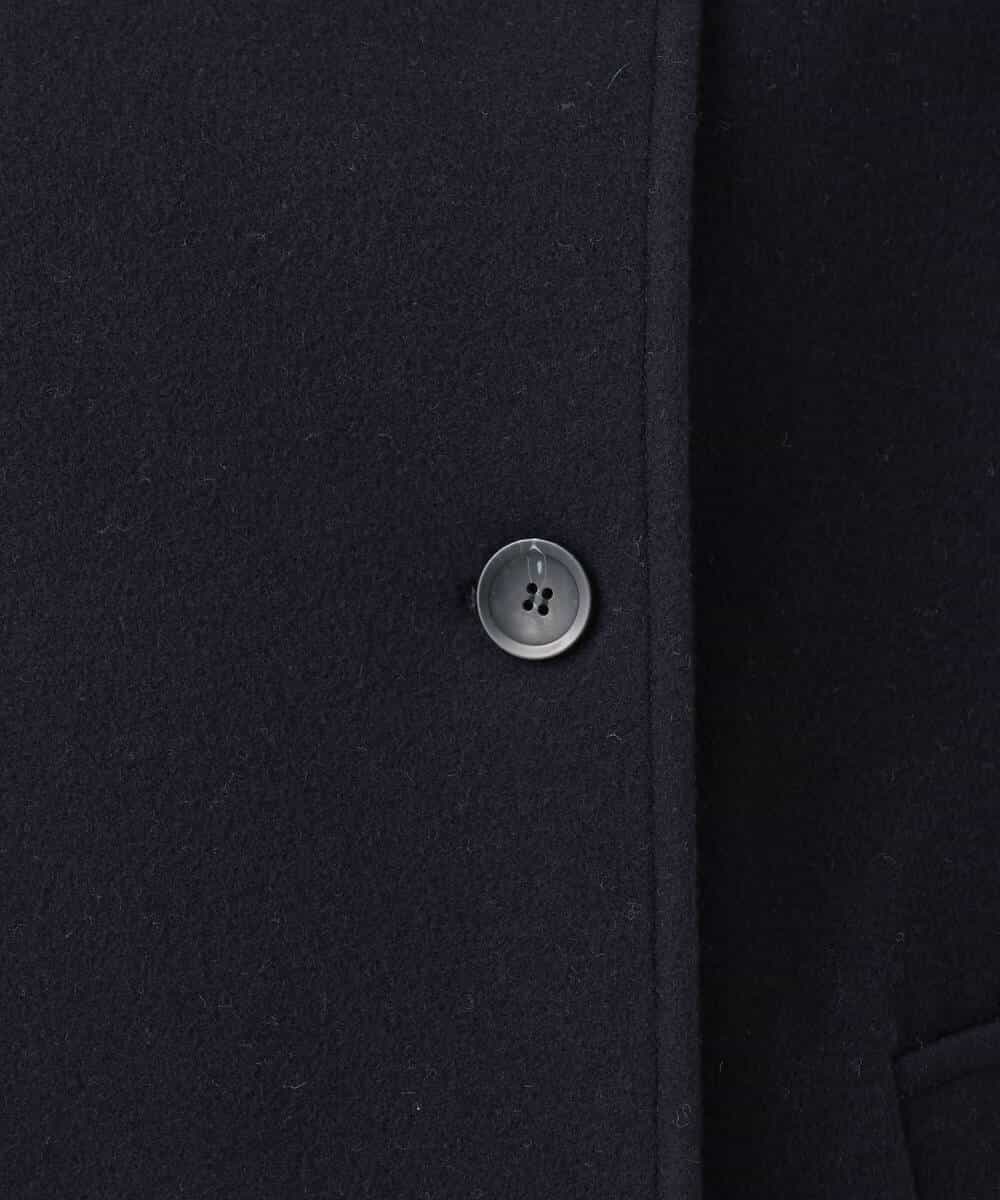 FKJAD54380 MK MICHEL KLEIN(MK ミッシェルクラン) エアリアルウール スタンドカラーショートコート ブルー