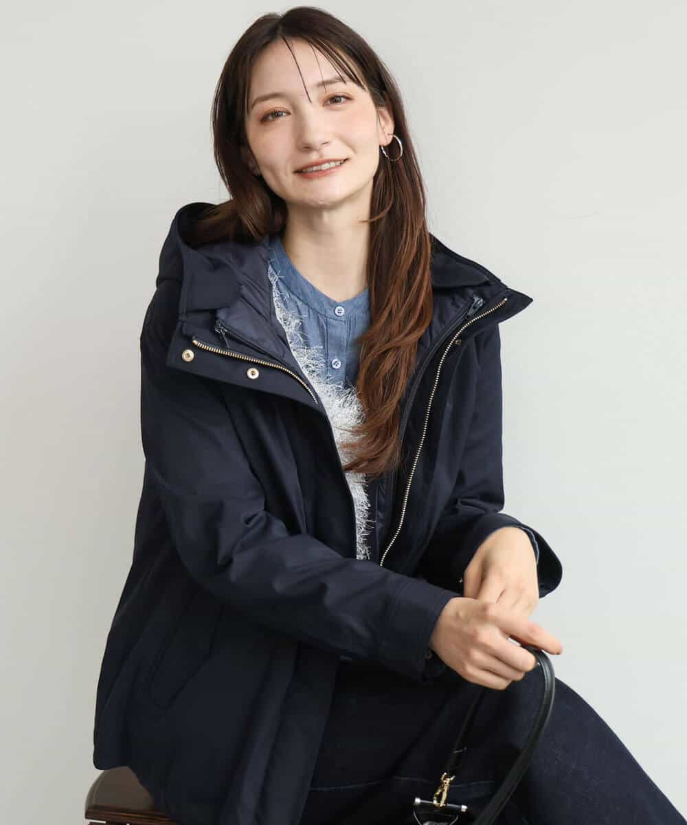FKJAG35310 MK MICHEL KLEIN(MK ミッシェルクラン) [撥水/リサイクルダウン]ダウンライナー付きマルチwayブルゾン ブラック