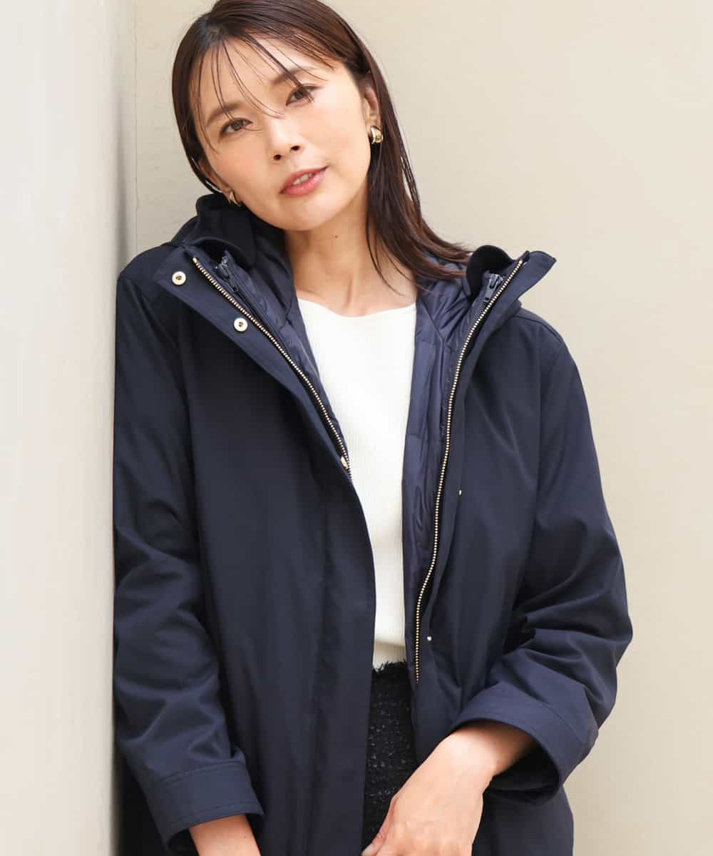 FKJAG35310 MK MICHEL KLEIN(MK ミッシェルクラン) [撥水/リサイクルダウン]ダウンライナー付きマルチwayブルゾン ブラック