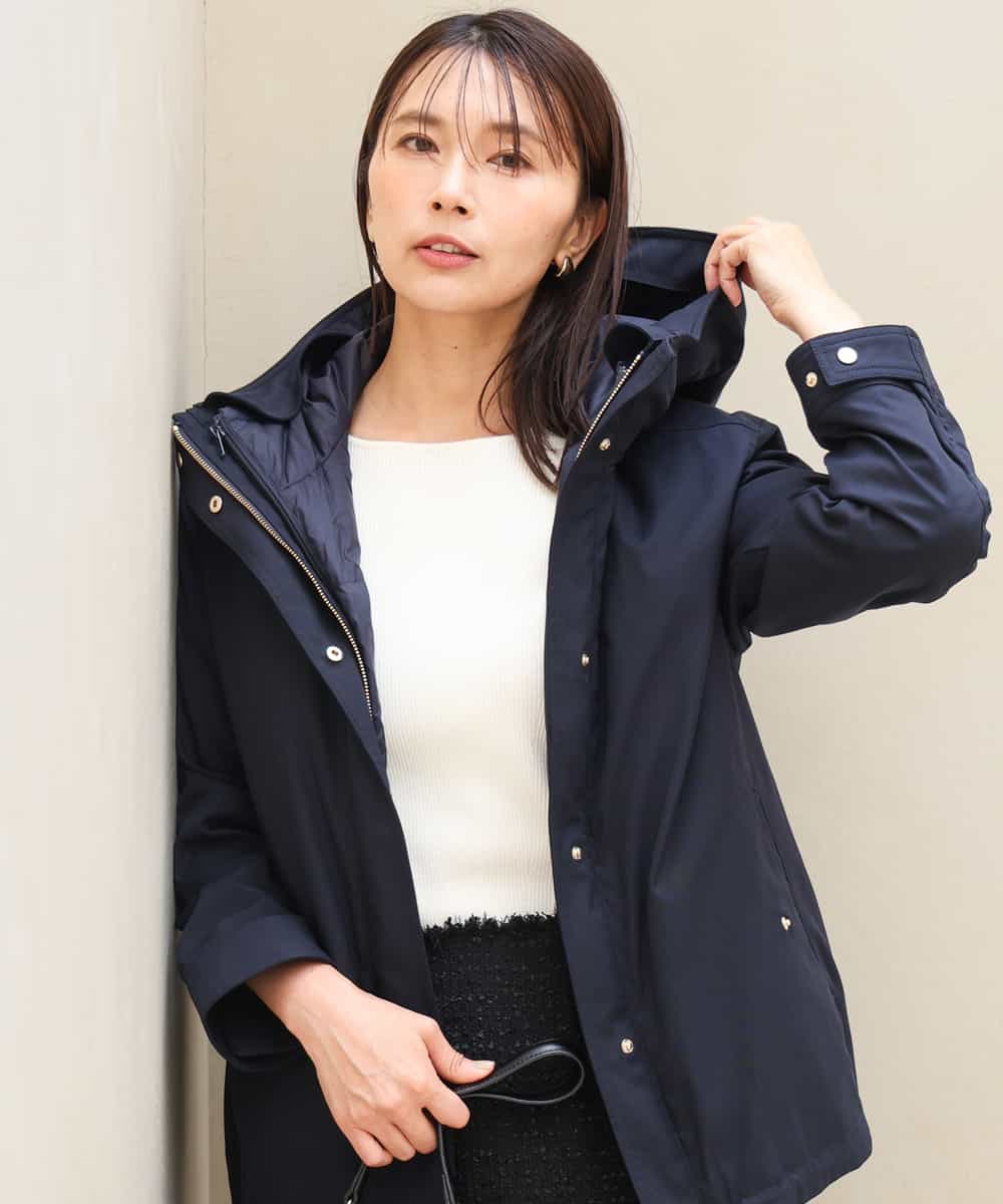 FKJAG35310 MK MICHEL KLEIN(MK ミッシェルクラン) [撥水/リサイクルダウン]ダウンライナー付きマルチwayブルゾン ブラック