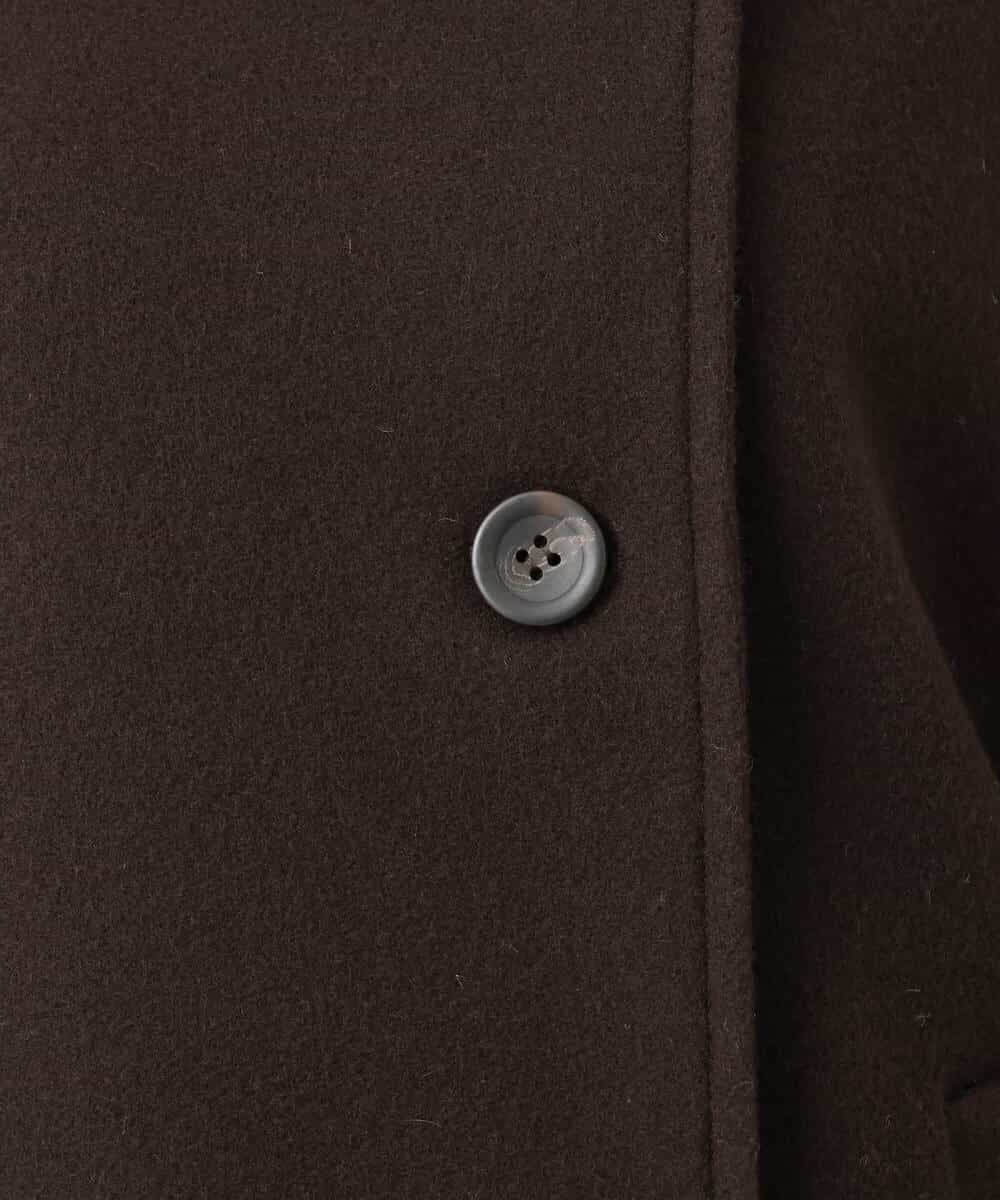 FKJAG54380 MK MICHEL KLEIN(MK ミッシェルクラン) [超軽量]エアリアルウール スタンドカラーショートコート アイボリー