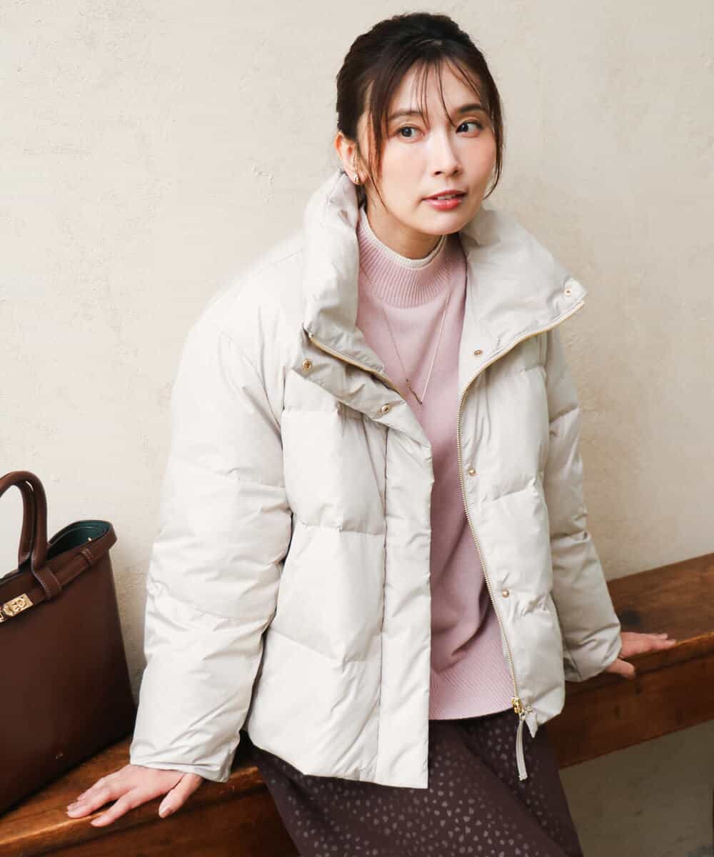 FKJAG63350 MK MICHEL KLEIN(MK ミッシェルクラン) [撥水/リサイクルダウン]ショート丈ダウンブルゾン ベージュ
