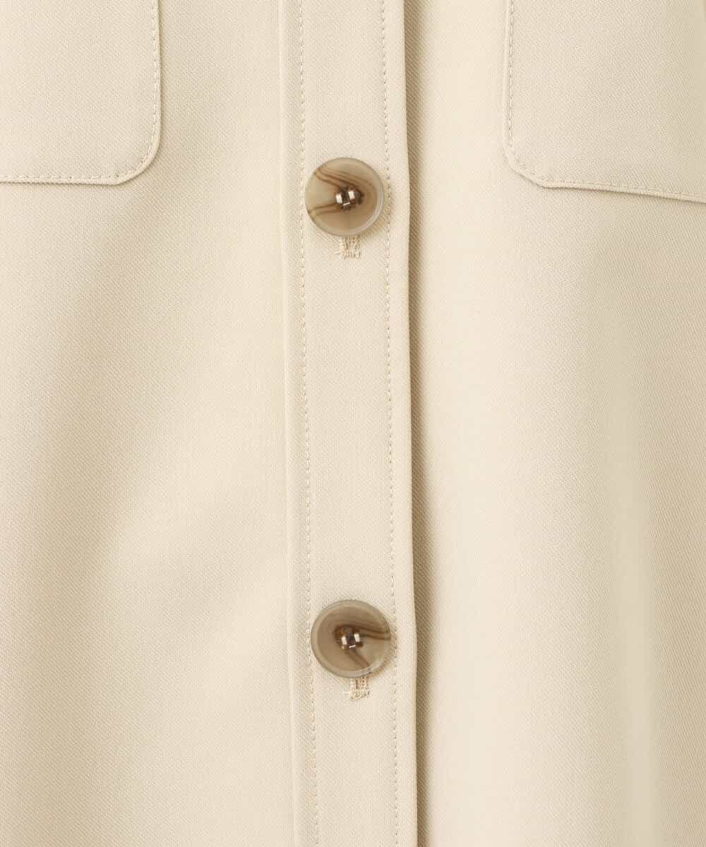 FKJAV30210 MK MICHEL KLEIN(MK ミッシェルクラン) ツイル地シャツジャケット/洗える ベージュ