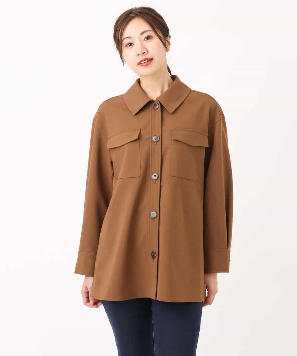 ツイル地シャツジャケット/洗える(その他のジャケット・スーツ) | MK