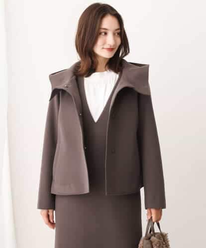 FKJAV42230 MK MICHEL KLEIN ショート丈メルトンブルゾン/洗える
