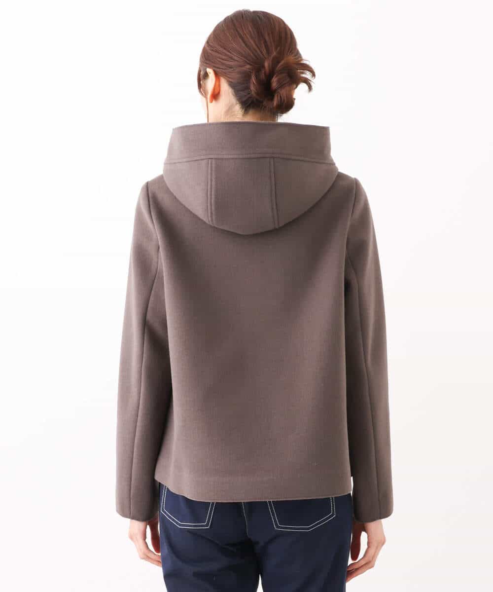 FKJAV42230 MK MICHEL KLEIN(MK ミッシェルクラン) ショート丈メルトンブルゾン/洗える モカ
