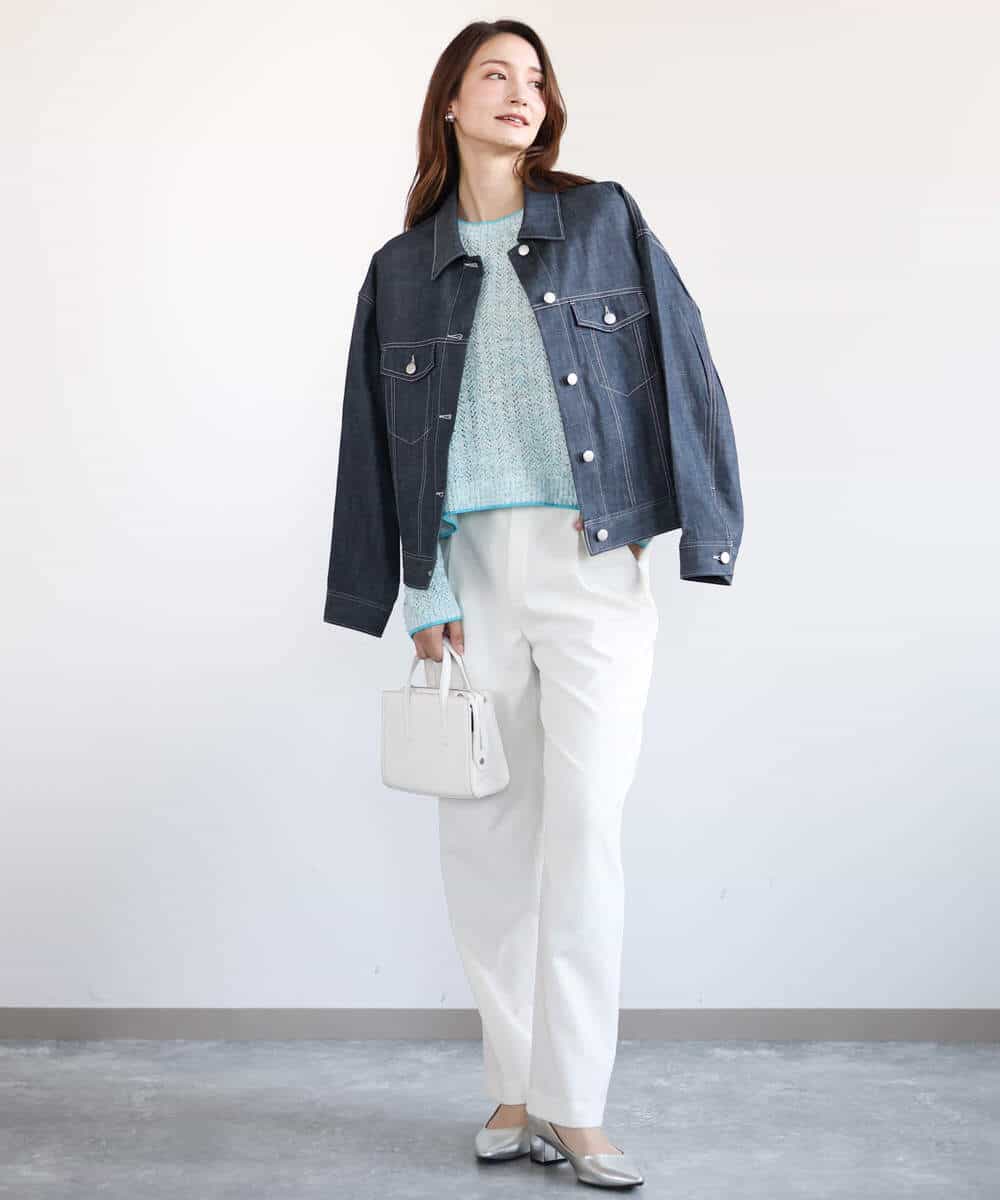 FKJFA25230 MK MICHEL KLEIN(MK ミッシェルクラン) デニムライクジャケット ネイビー