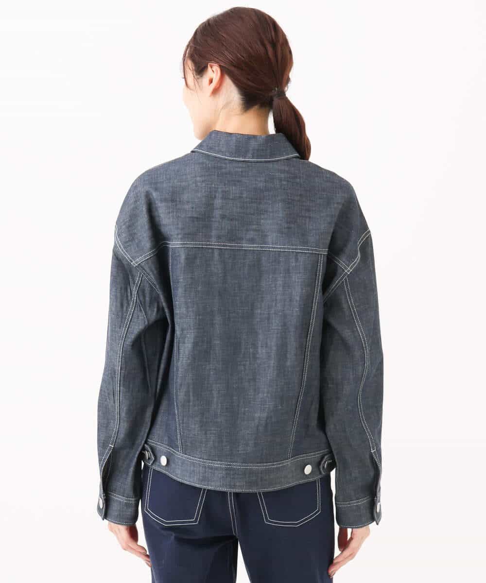 FKJFA25230 MK MICHEL KLEIN(MK ミッシェルクラン) デニムライクジャケット ネイビー