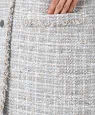 FKJFD02220 MK MICHEL KLEIN(MK ミッシェルクラン) ツイードジレ/洗える ライトブルー