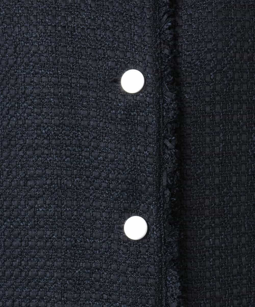 FKJFD02220 MK MICHEL KLEIN(MK ミッシェルクラン) ツイードジレ/洗える ライトブルー