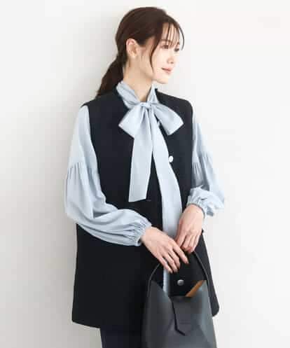 FKJFD02220 MK MICHEL KLEIN ツイードジレ/洗える