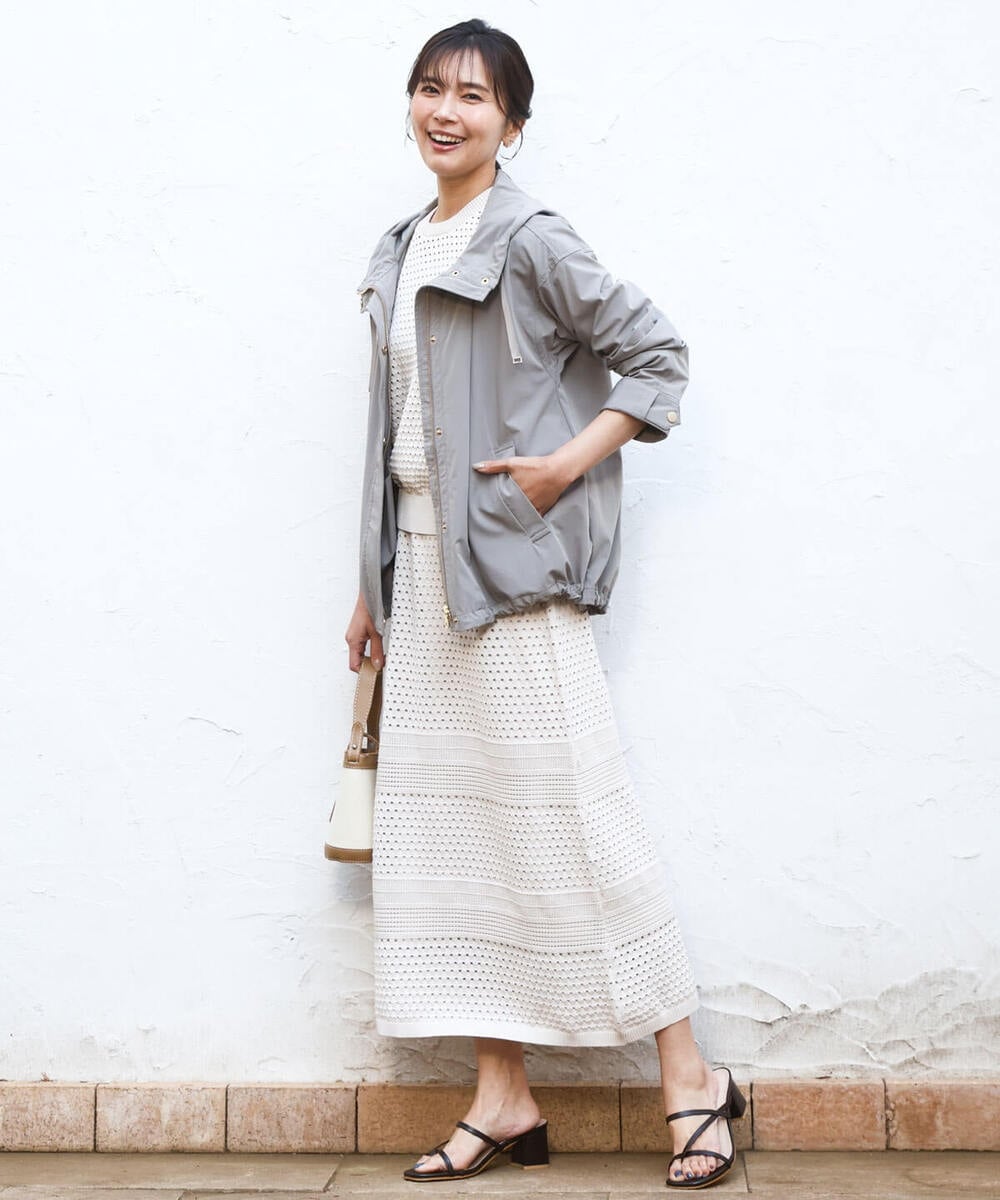 FKJFD14240 MK MICHEL KLEIN(MK ミッシェルクラン) [撥水/洗える]ストレッチマウンテンパーカー ベージュ