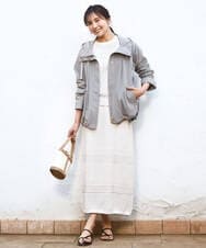 FKJFD14240 MK MICHEL KLEIN(MK ミッシェルクラン) [撥水/洗える]ストレッチマウンテンパーカー ベージュ