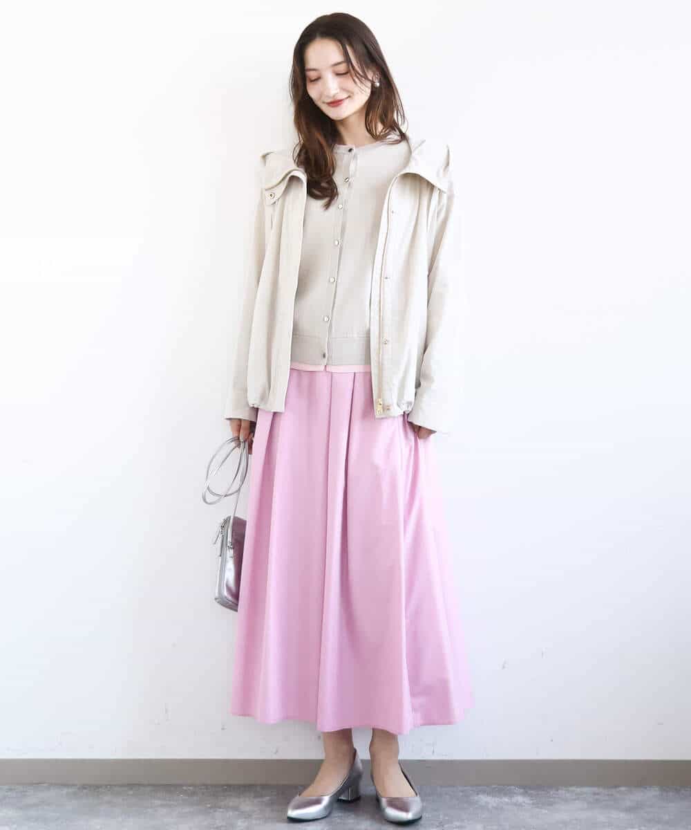 FKJFD14240 MK MICHEL KLEIN(MK ミッシェルクラン) ストレッチマウンテンパーカー/撥水加工/洗える ベージュ