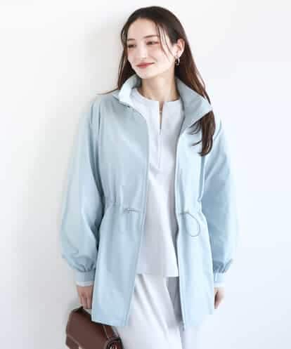 FKJFD27260 MK MICHEL KLEIN 2wayタイプライターミドル丈ブルゾン/洗える