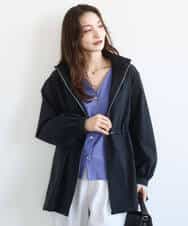 FKJFD27260 MK MICHEL KLEIN(MK ミッシェルクラン) 2wayタイプライターミドル丈ブルゾン/洗える ライトブルー