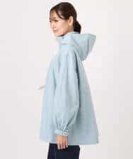 FKJFD27260 MK MICHEL KLEIN(MK ミッシェルクラン) 2wayタイプライターミドル丈ブルゾン/洗える ライトブルー