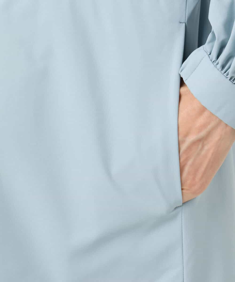 FKJFD27260 MK MICHEL KLEIN(MK ミッシェルクラン) 2wayタイプライターミドル丈ブルゾン/洗える ライトブルー