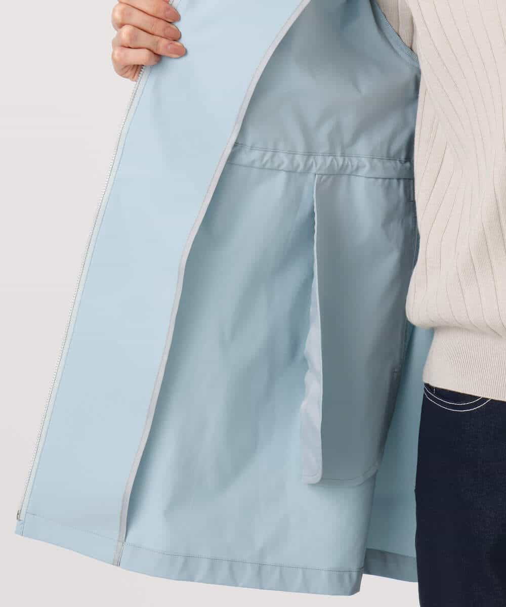 FKJFD27260 MK MICHEL KLEIN(MK ミッシェルクラン) 2wayタイプライターミドル丈ブルゾン/洗える ライトブルー