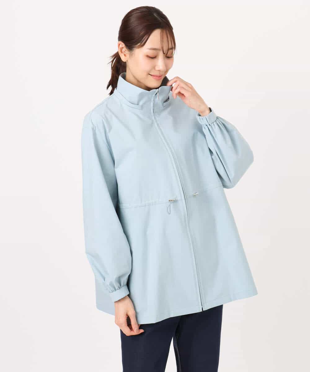 FKJFD27260 MK MICHEL KLEIN(MK ミッシェルクラン) 2wayタイプライターミドル丈ブルゾン/洗える ライトブルー